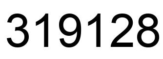 Number 319128 black image
