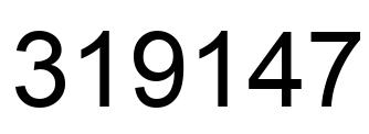 Número 319147 imagen negro