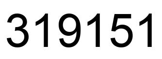 Número 319151 imagen negro
