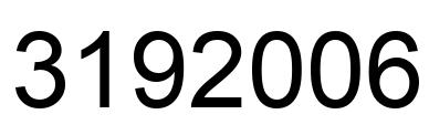 Number 3192006 black image