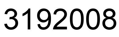 Number 3192008 black image