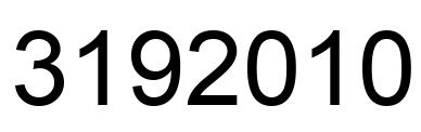 Number 3192010 black image
