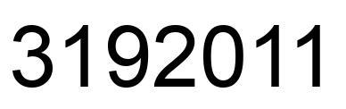 Number 3192011 black image