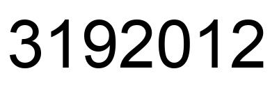 Number 3192012 black image