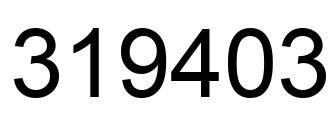 Número 319403 imagen negro