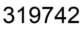 Number 319742 black image