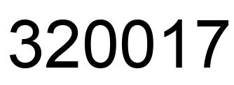 Número 320017 imagen negro