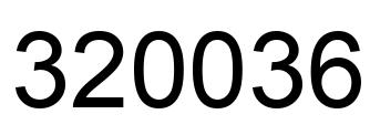 Number 320036 black image
