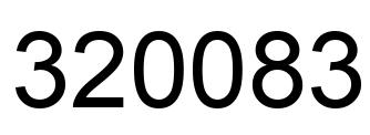 Number 320083 black image