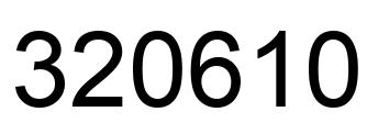 Number 320610 black image