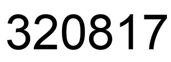 Number 320817 black image