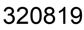 Number 320819 black image