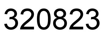 Number 320823 black image