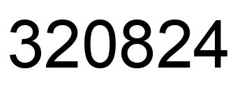 Number 320824 black image