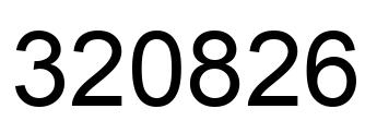 Number 320826 black image