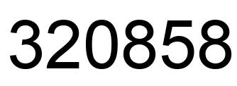 Number 320858 black image