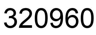 Number 320960 black image