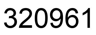 Number 320961 black image