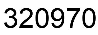 Número 320970 imagen negro