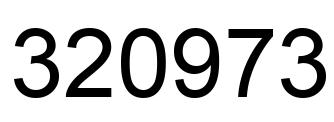 Number 320973 black image