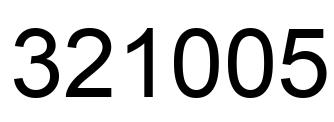 Number 321005 black image