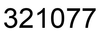 Number 321077 black image