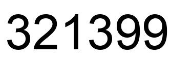 Number 321399 black image