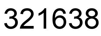 Number 321638 black image