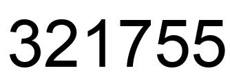 Number 321755 black image
