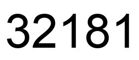 Número 32181 imagen negro