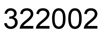 Number 322002 black image