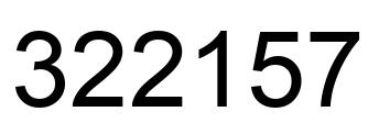 Number 322157 black image
