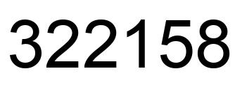Number 322158 black image