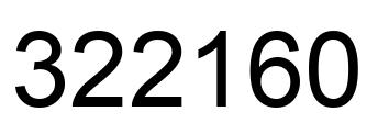 Number 322160 black image