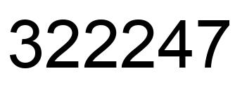 Number 322247 black image
