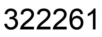 Number 322261 black image