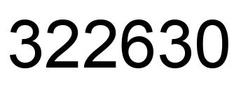 Number 322630 black image