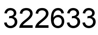 Number 322633 black image