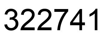 Number 322741 black image