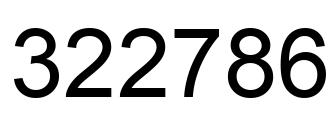 Number 322786 black image