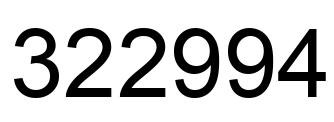 Número 322994 imagen negro