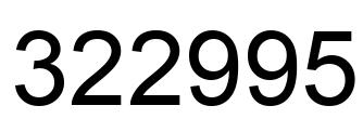 Número 322995 imagen negro
