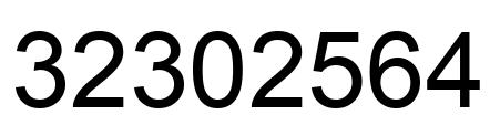 Número 32302564 imagen negro