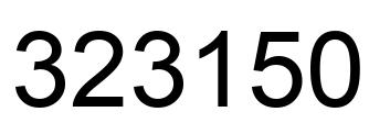 Número 323150 imagen negro