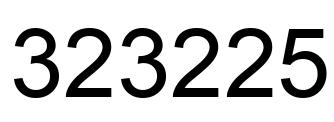 Number 323225 black image