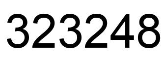 Number 323248 black image