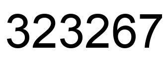 Número 323267 imagen negro