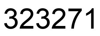 Number 323271 black image