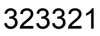 Number 323321 black image