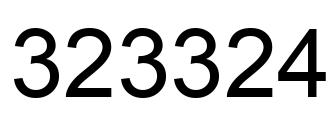 Number 323324 black image